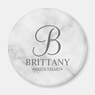 Gepersonaliseerde naam en monogram van het bruidsm magneet