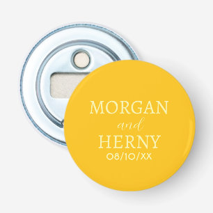 GEPERSONALISEERDE NAAM EN TEKST STIJLVOLE MODERNE BUTTON FLESOPENER