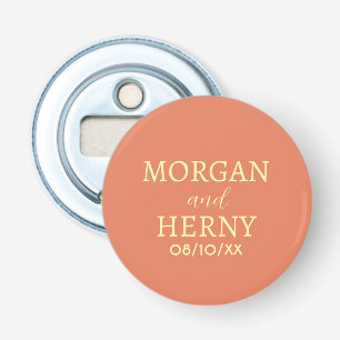 GEPERSONALISEERDE NAAM EN TEKST STIJLVOLE MODERNE BUTTON FLESOPENER