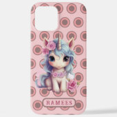 Gepersonaliseerde naam Fairy Baby Eenhoorn Sparkli iPhone Hoesje (Achterkant)