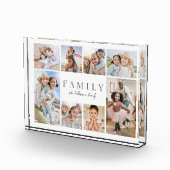 Gepersonaliseerde Naam Familie Fotocollage Acryl Fotoblokken (Rechts)