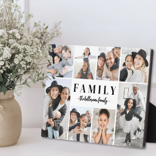 Gepersonaliseerde Naam Familie Fotocollage Fotoplaat