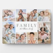 Gepersonaliseerde naam Familiefotocollage Fotoplaat (voorkant)