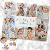 Gepersonaliseerde naam Familiefotocollage Legpuzzel