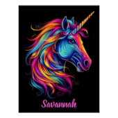 Gepersonaliseerde naam Fantasy Regenboog Schattig  Perfect Poster (Voorkant)