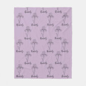 Gepersonaliseerde naam Februari Iris Geboortebloem Fleece Deken (Voorkant)