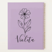 Gepersonaliseerde naam Februari Violet Geboorteblo Planner (Achterkant)