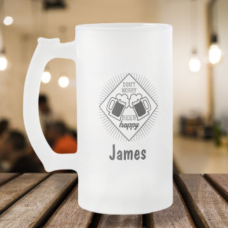 Gepersonaliseerde naam Funny Dad Matglas Bierpul