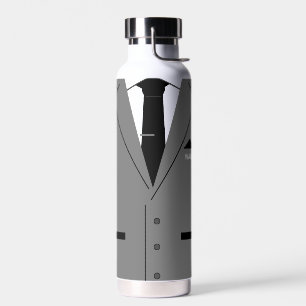 Gepersonaliseerde naam Funny Water Bottle Grey Sui Waterfles