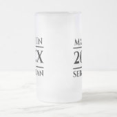 Gepersonaliseerde naam gemaakt in jaar matglas bierpul (Center)