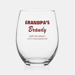 Gepersonaliseerde naam Glas Verjaardag Pensioen Va