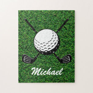 Gepersonaliseerde Naam Golf stick bal Golfer Golfe Legpuzzel