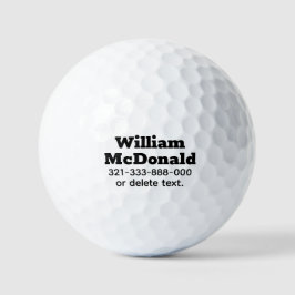 Gepersonaliseerde naam golfballen Sjabloon BOLD 22