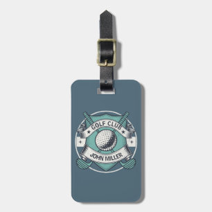 Gepersonaliseerde naam golfclub ontwerp bagagelabel