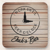 Gepersonaliseerde naam grappig bier onderzetter (Voorkant)