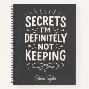 Gepersonaliseerde naam Grappig Gossip Secrets Quot Notitieboek