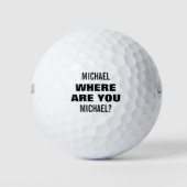 Gepersonaliseerde Naam Grappig Verloren Golfballen (Voorkant)