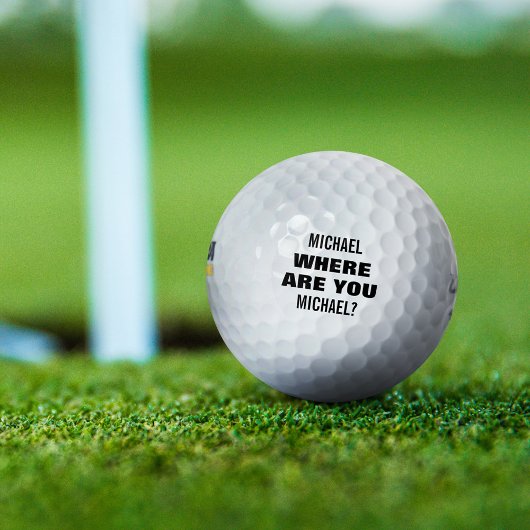 Gepersonaliseerde Naam Grappig Verloren Golfballen