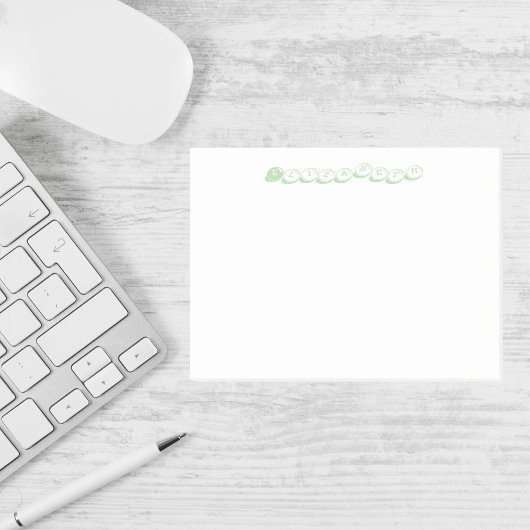 Gepersonaliseerde naam Green Bubble Letter Post-it® Notes