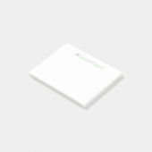 Gepersonaliseerde naam Green Bubble Letter Post-it® Notes (Schuin)
