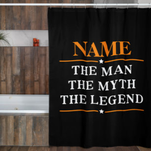 Gepersonaliseerde Naam het Man de Mythe de Legende Douchegordijn