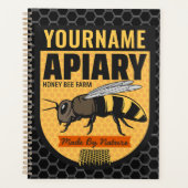 Gepersonaliseerde NAAM Honey Bee Apiary Bijenkorve Planner (Voorkant)