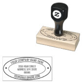 Gepersonaliseerde Naam Info Adres Ovaal Rubber Ste Rubberstempel (Gestempeld)