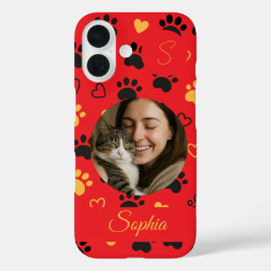 Gepersonaliseerde naam, Initiaal en foto iPhone 16 Hoesje