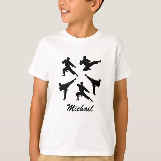 Gepersonaliseerde naam Karate / Taekwondo / judo T-shirt (Voorkant)