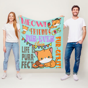 Gepersonaliseerde Naam Kat Deken Gift voor Kat lie