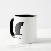 gepersonaliseerde naam kattensilhouet mok (Voorkant links)