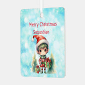 Gepersonaliseerde naam Kerstmis ornament (Voorkant links)