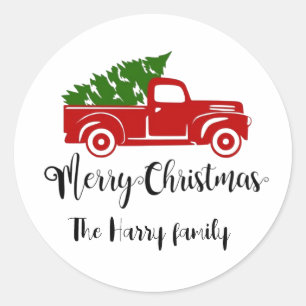 Gepersonaliseerde naam kerstwensen stickers