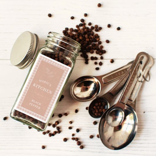 Gepersonaliseerde naam Keuken Spice Jar Labels
