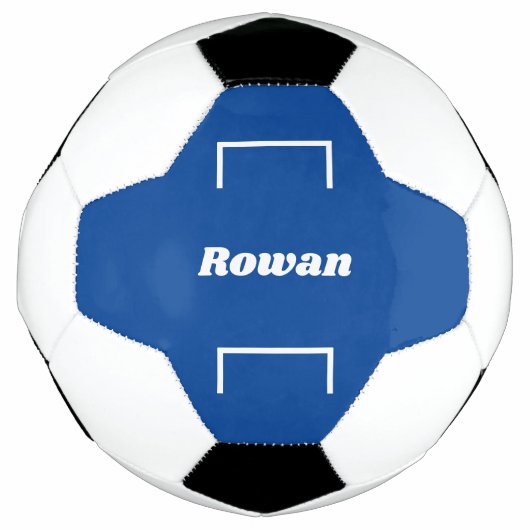 Gepersonaliseerde naam Kinder Blauw Modern Cool Fo Voetbal (Voorkant)