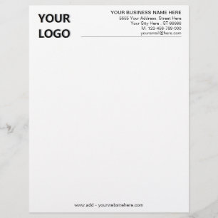 Gepersonaliseerde naam Logo Adres Info Letterhead Briefhoofd