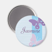 Gepersonaliseerde naam Magnet - Vlinders Magneet (Voorkant / Achterkant)