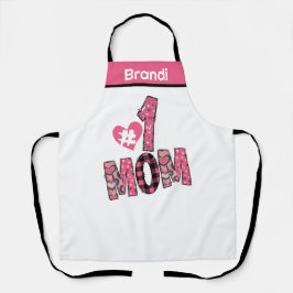 Gepersonaliseerde Naam Mama Nummer Een Chef Baker  Schort