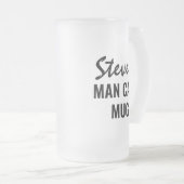 Gepersonaliseerde naam Man Cave Matglas Bierpul (Voorkant rechts)