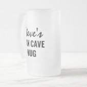 Gepersonaliseerde naam Man Cave Matglas Bierpul (Voorkant links)