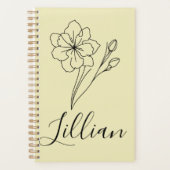 Gepersonaliseerde naam March jonquil Geboortebloem Planner (Voorkant)