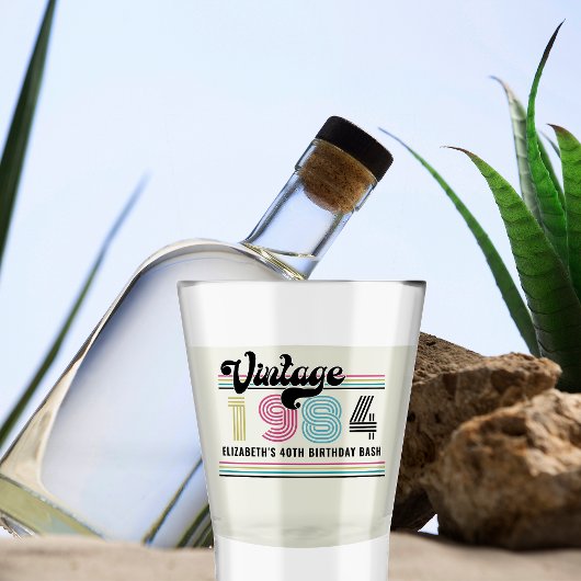 Gepersonaliseerde naam met elke leeftijd Verjaard Shot Glas