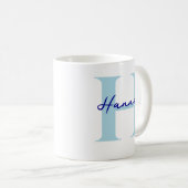 Gepersonaliseerde naam met Initiaal cadeau voor he Koffiemok (Voorkant rechts)