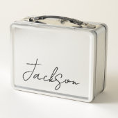 Gepersonaliseerde naam met metalen lunchbox (Achterkant)