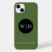 Gepersonaliseerde naam met Monogram Case-Mate iPhone Case (Achterkant)