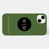 Gepersonaliseerde naam met Monogram Case-Mate iPhone Case (Achterkant (horizontaal))
