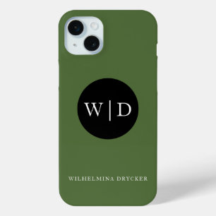 Gepersonaliseerde naam met Monogram iPhone 15 Mini Hoesje