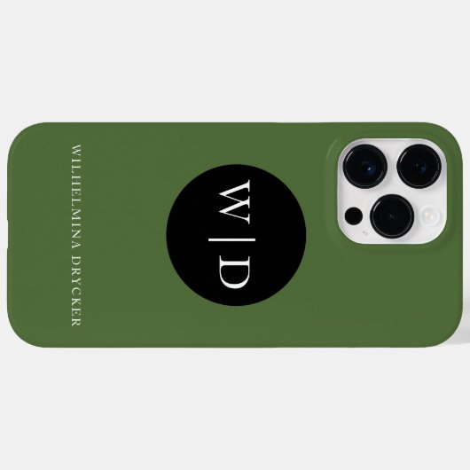 Gepersonaliseerde naam met Monogram Case-Mate iPhone Case (Achterkant (horizontaal))