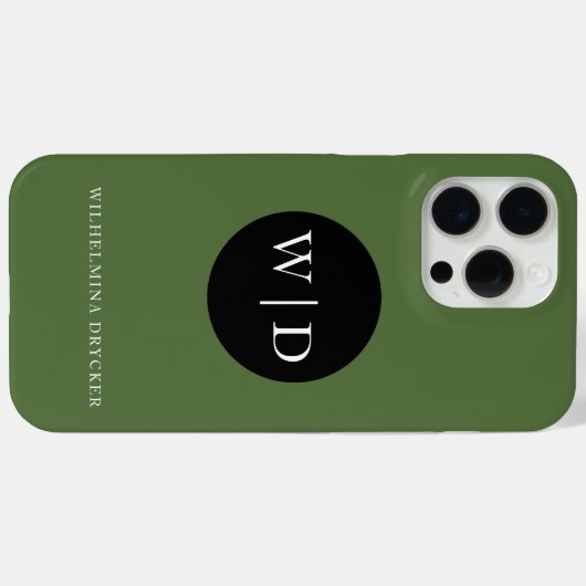 Gepersonaliseerde naam met Monogram Case-Mate iPhone Case (Achterkant (horizontaal))