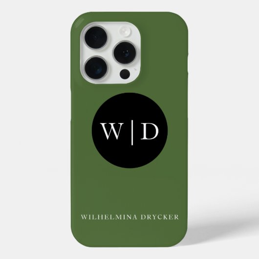 Gepersonaliseerde naam met Monogram Case-Mate iPhone Case (Achterkant)